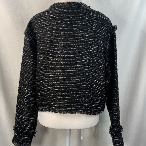 Express Black Tweed Cropped Blazer- NWT - Picture 10 of 16